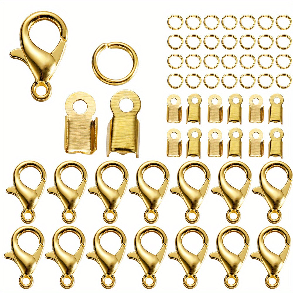 80Pcs Alloy Lobster Clasp Jump Rings Set for DIY Jewelry