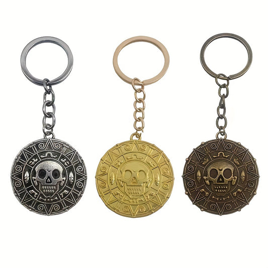 Y2K Cartoon Anime Skull Punk Metal Keychain Bag Car Charm Friends Gift