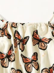 Girls Feather Cami Rompers for Beach Vacation