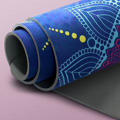 Flower Printed TPE Yoga Mat Non slip 6ft Thicken Soft Yoga Mat