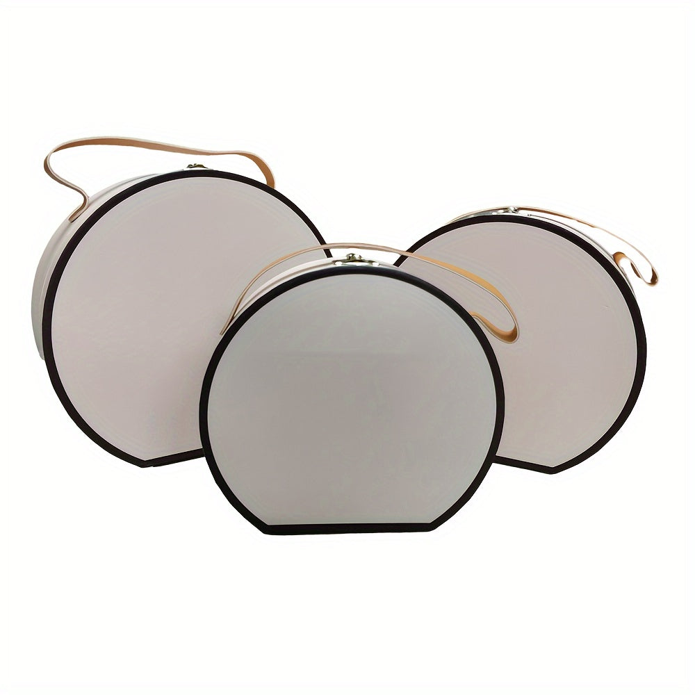 3pcs Oval Shape Gift Wrapping Box Set Wedding Decoration Supplies