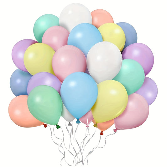 60pcs 12 Macaron Pastel Balloons Assorted Colors Rainbow Colorful Latex Balloons
