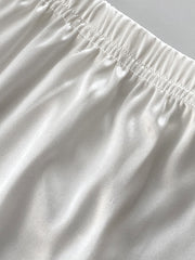 Lace Trim Solid Skirt Stretch Half Slips Petticoat Women's Underwear
