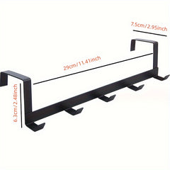2pcs Iron Door Back Five Link Hook Strong Load-bearing Clothes Hook