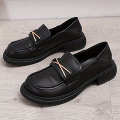 Geometric Decor Loafers Retro Slip-On Oxford Shoes