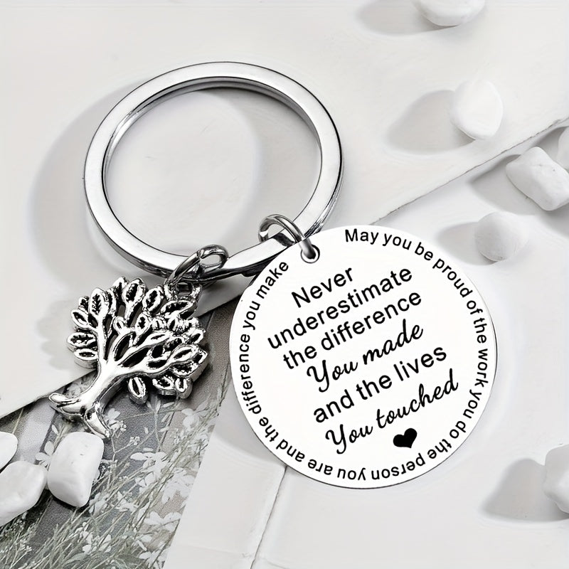 Stainless Steel Tree Key Chain - Stylish Bag Purse Wallet Car Accessory