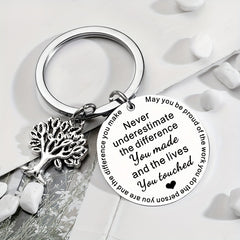 Stainless Steel Tree Key Chain - Stylish Bag Purse Wallet Car Accessory