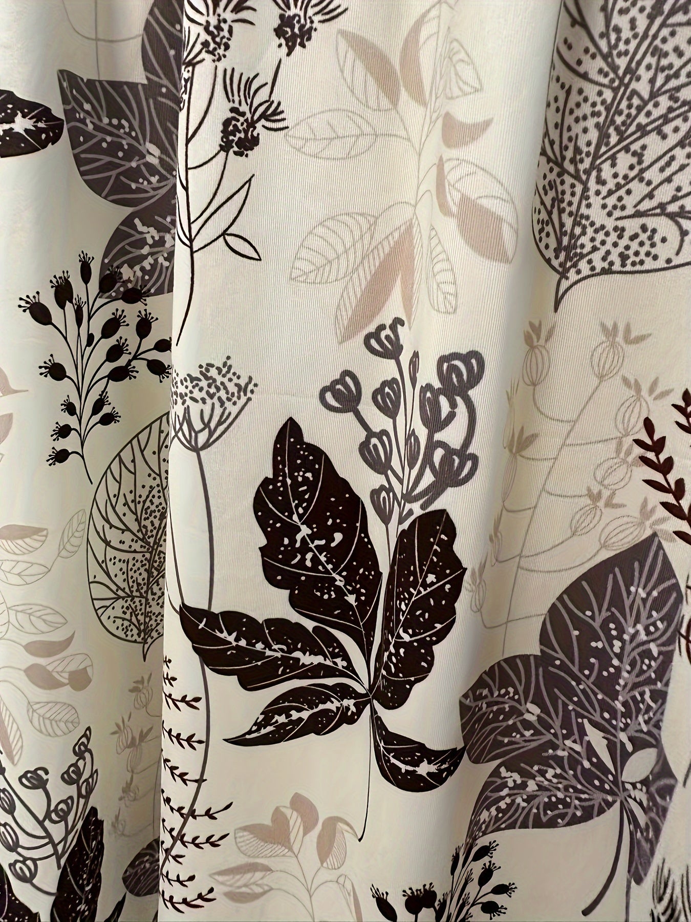  Leaf Print Half Sleeve Round Neck Dress