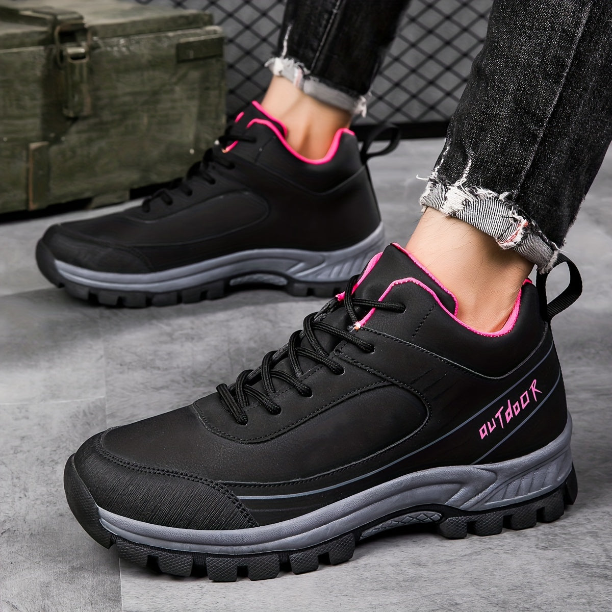Durable Non Slip Hiking Shoes Breathable Trekking Footwear