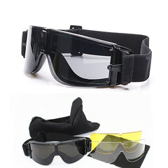 Military 3 Lens Protective Goggles Windbreak Army Tactical Glasses
