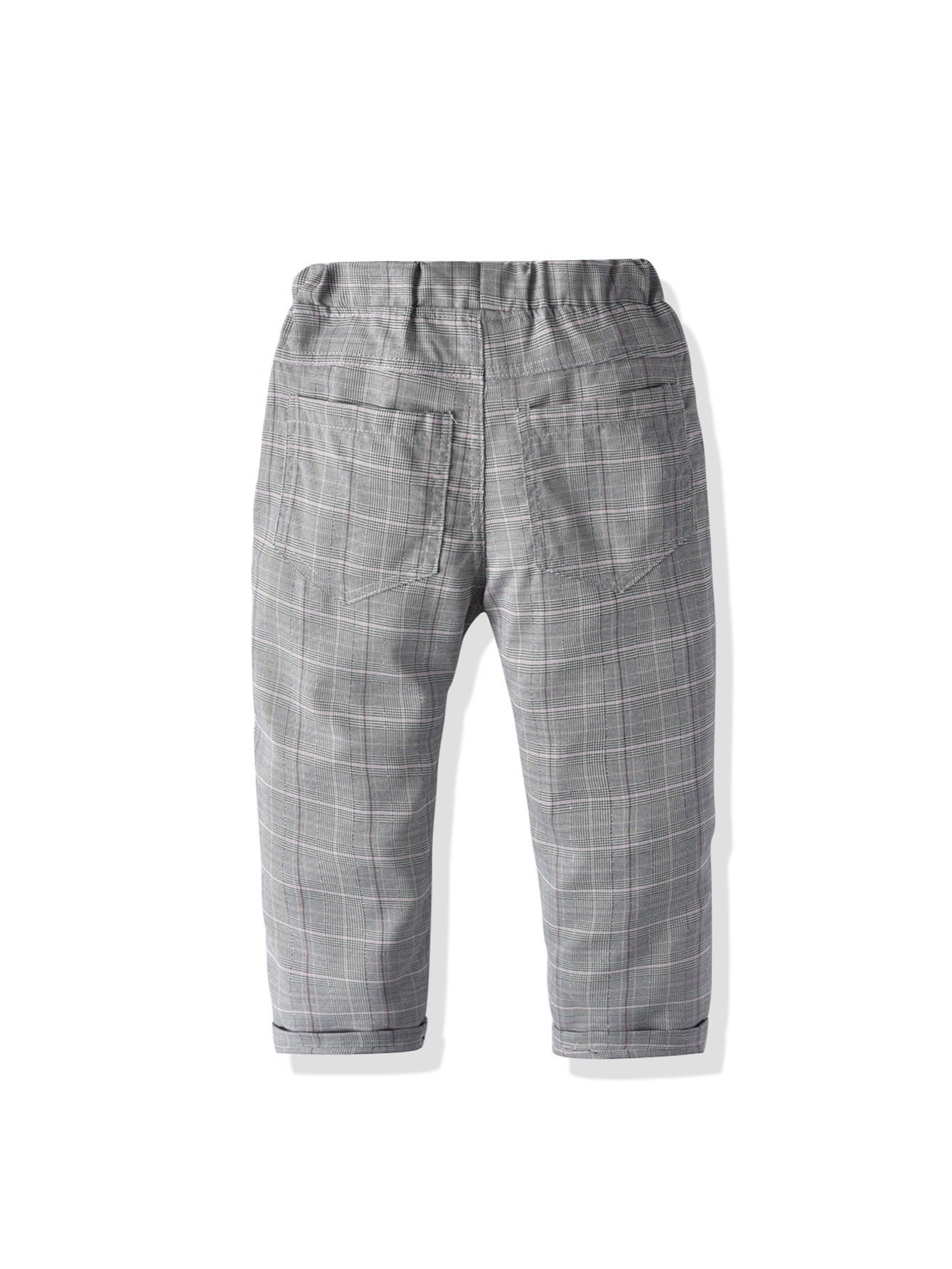 Boys Plaid Vest & Pants Set - Autumn Winter