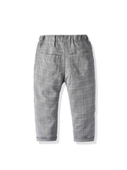 Boys Plaid Vest & Pants Set - Autumn Winter