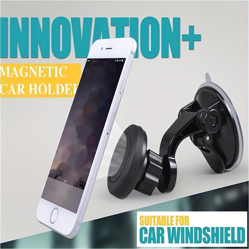 Universal Car Mount Suction Cup Phone Bracket 360 Rotation Magnetic Navigation