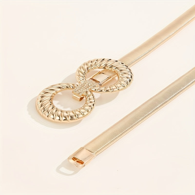 Boho Dress Belt Elastic Girdle Metal Waistband Women Decorative Belt