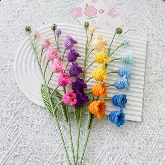 Crochet Knitted Flower Lily Valley Milk Rayon Yarn Forever Flower