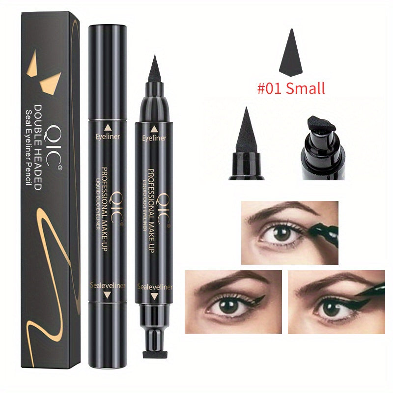 2 In 1 Eyeliners Seal Pen Fast Drying Smudge Proof Waterproof Eyeliner Stamp