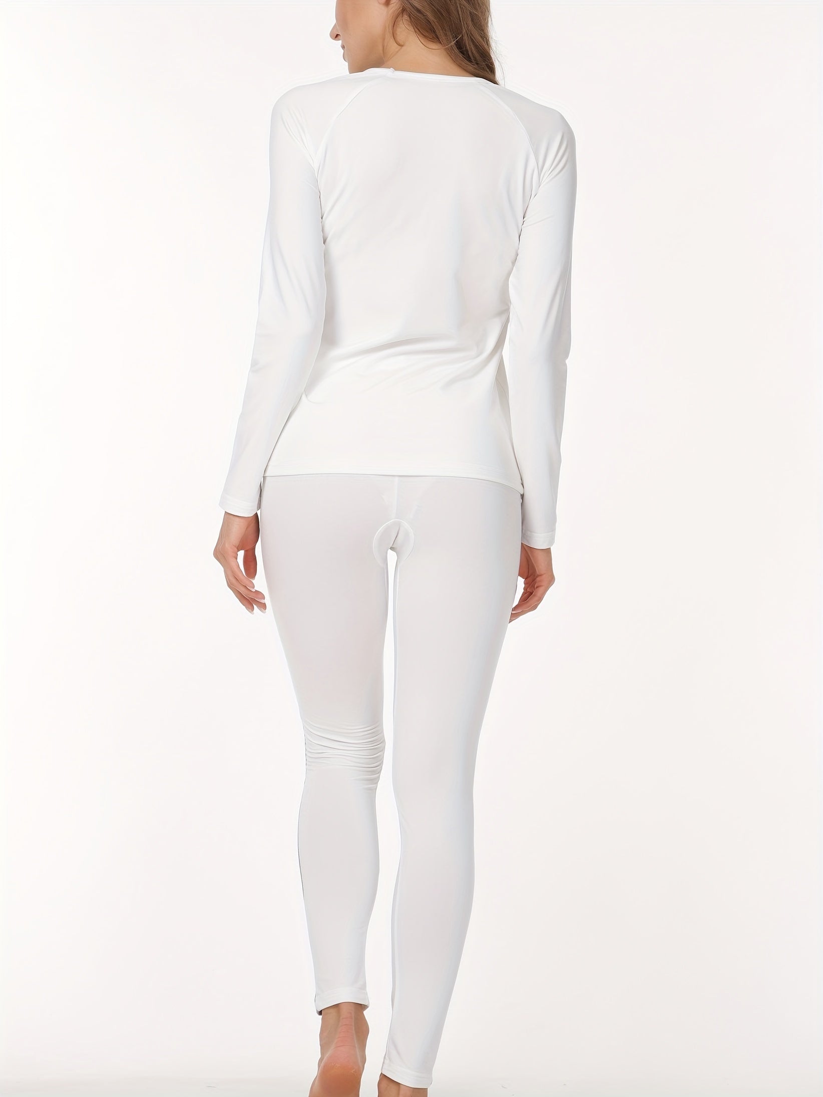 Women's Thermal Underwear Set Long Sleeve Crew Neck Tops & Pants