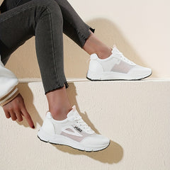Women's Lace-up Running Shoes Stylish Sneakers Breathable Soft Mesh Sole