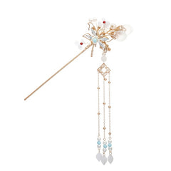 Faux Pearl Flower Hairpin Earring Set Wedding Bridal Hair Accessories