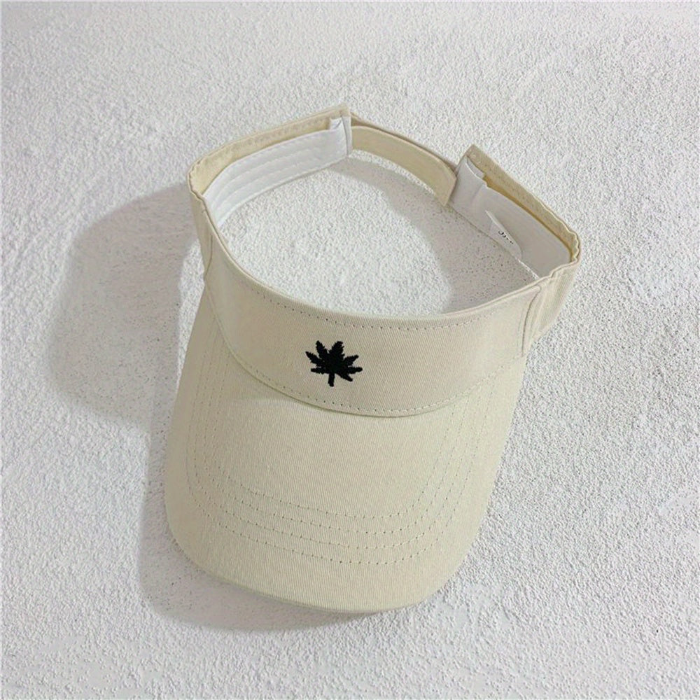 Sunscreen Sunshade Visor Hat with Maple Pattern for Men