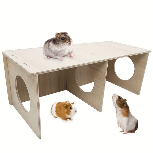 Wood Hamster Hideout Non Toxic Toy for Small Animal Playground