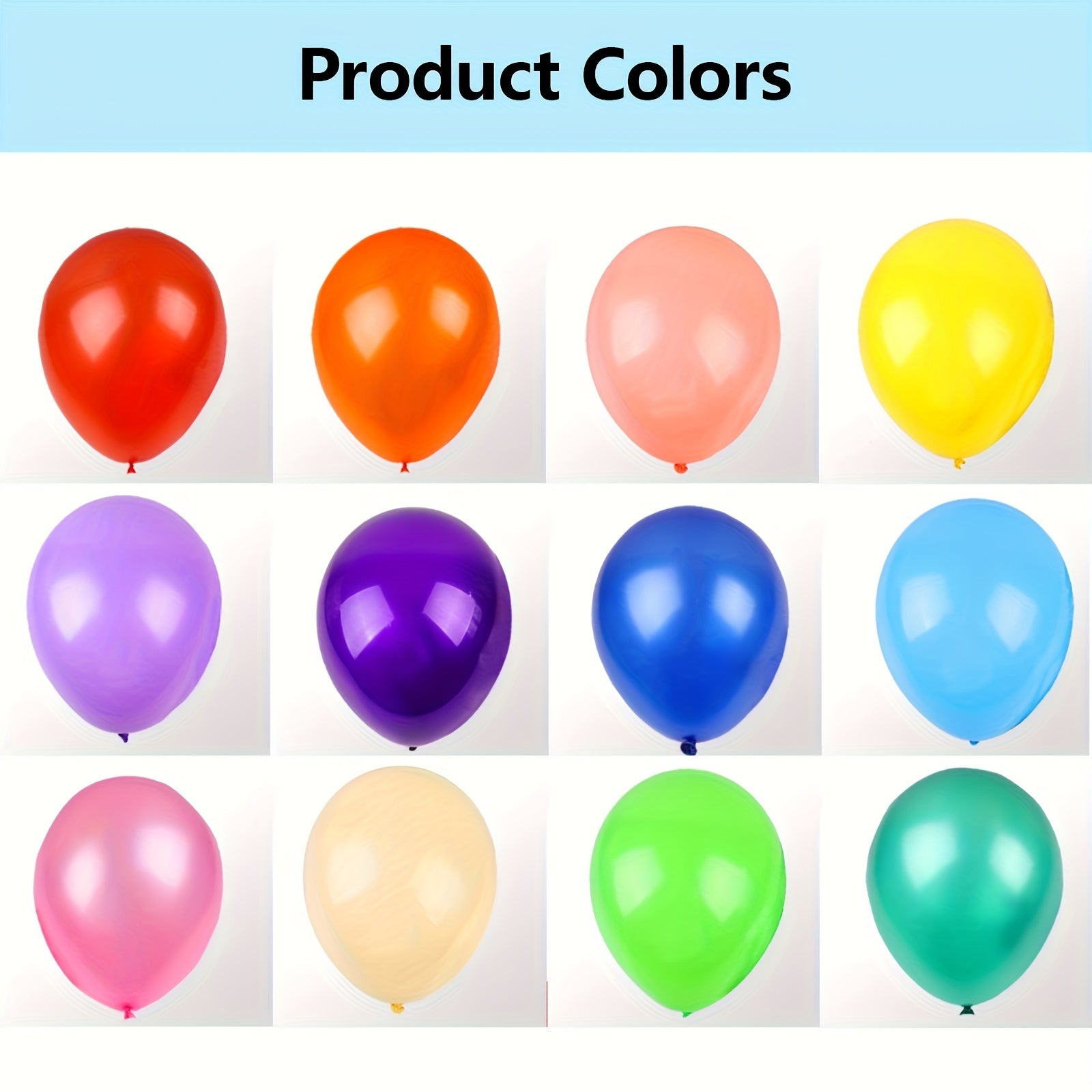 120 Rainbow Latex Balloons for Parties, Events, Wedding - 12 Colors