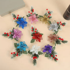 Christmas Pine Needle Red Fruit Christmas Flower Christmas Tree Pendant Props