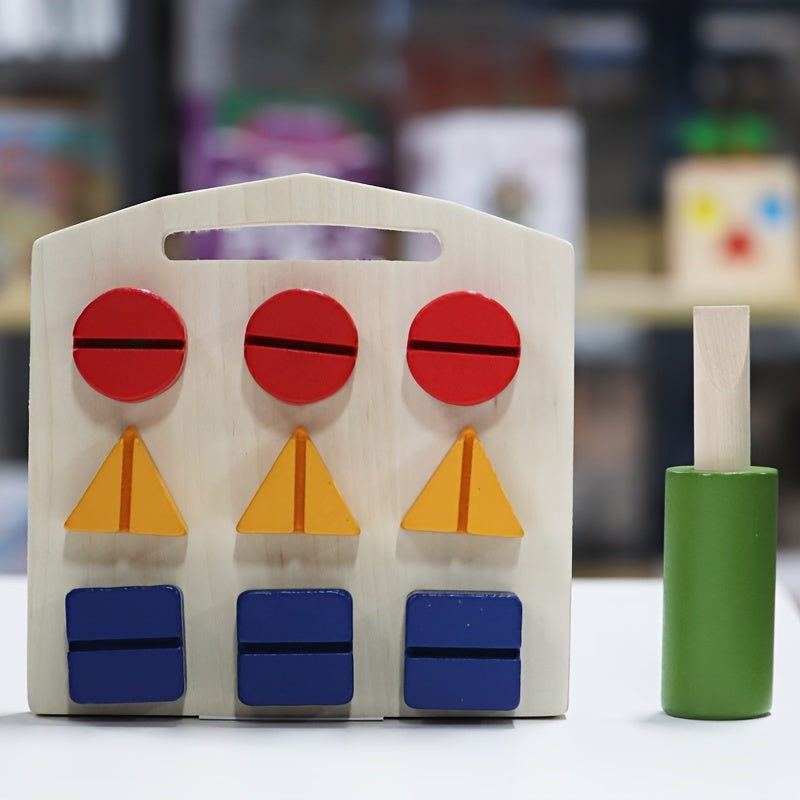 Children's Wooden Toy Nut Combination Puzzle