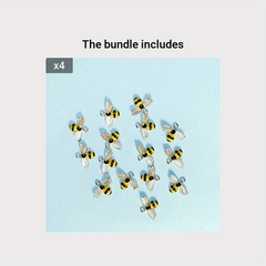 15pcs Alloy Bee DIY Jewelry Accessories Ornaments