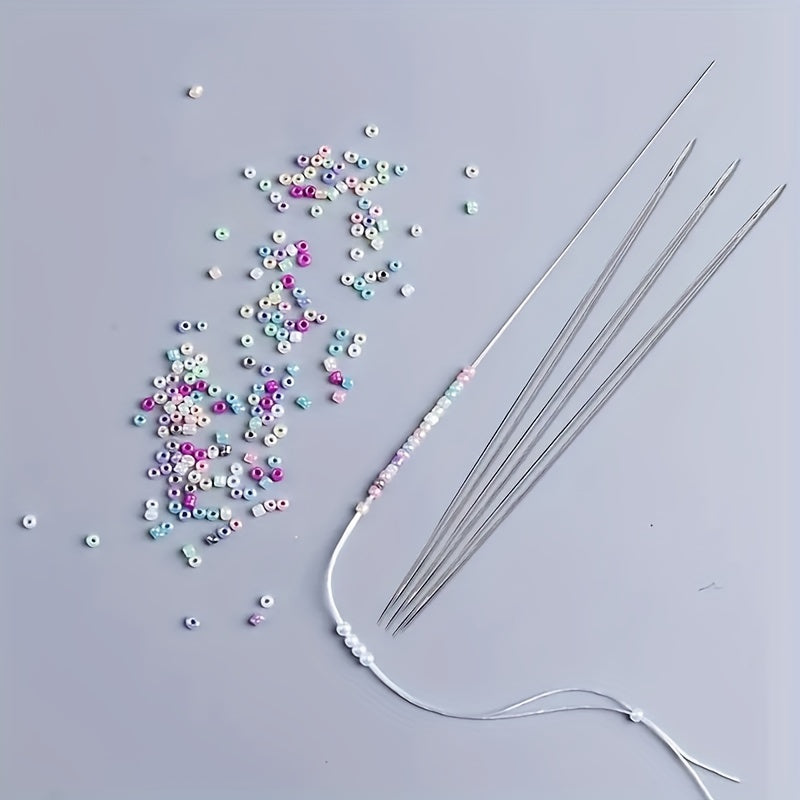Beading Needles Set 5 Sizes Seed Beads Needles Big Eye Collapsible