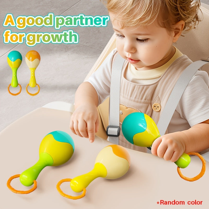 2pcs Baby Rattle and Maraca Toy Set for 0-3 Years Old