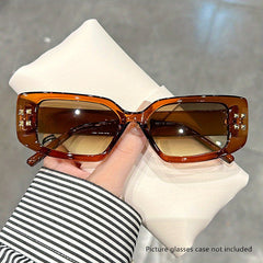 Y2K Square Cat Eye Sunglasses Rivet UV400 Sun Shades