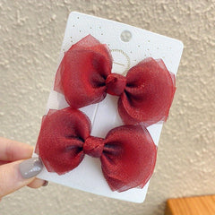 Sparkling Cartoon Bow Hair Clips for Girls