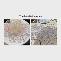 3D Bear Resin Nail Art Decorations Crystal Bear Shaped Nail Charms