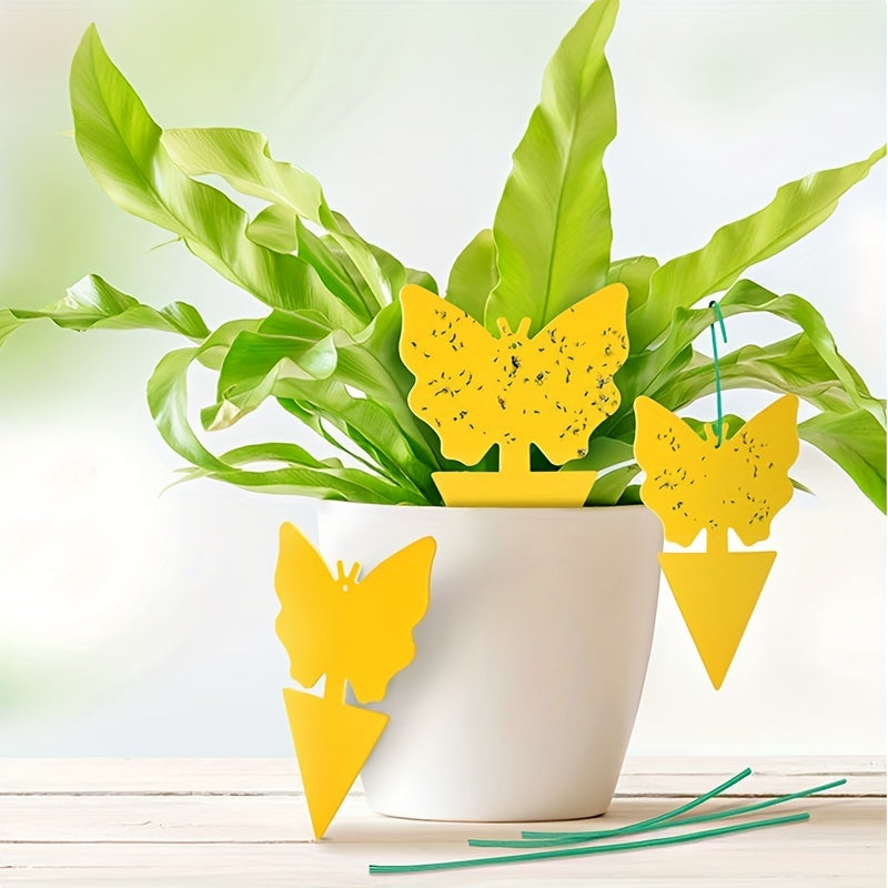 10pcs Armyworm Board Double Sided Yellow Insect Butterfly Flower Armyworm Board