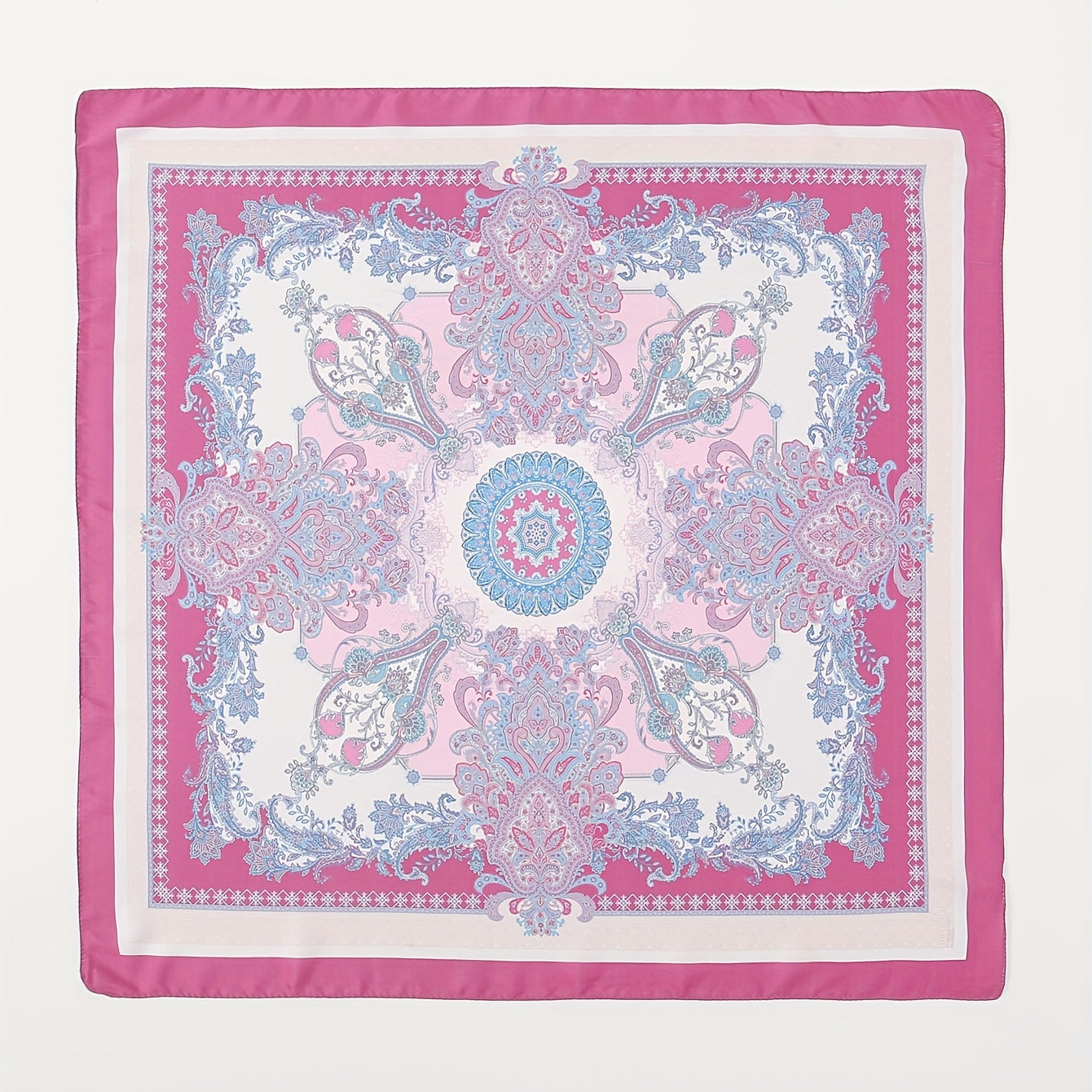 Paisley Print Bandana Satin Square Scarf Neckerchief Head Wrap for Women
