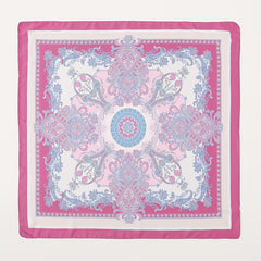 Paisley Print Bandana Satin Square Scarf Neckerchief Head Wrap for Women