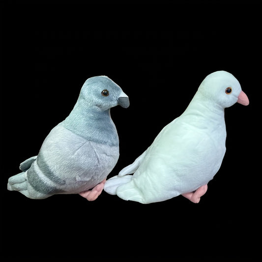 Soft Plush Pigeon Toy & Gray Stuffed Animal with Realistic Features