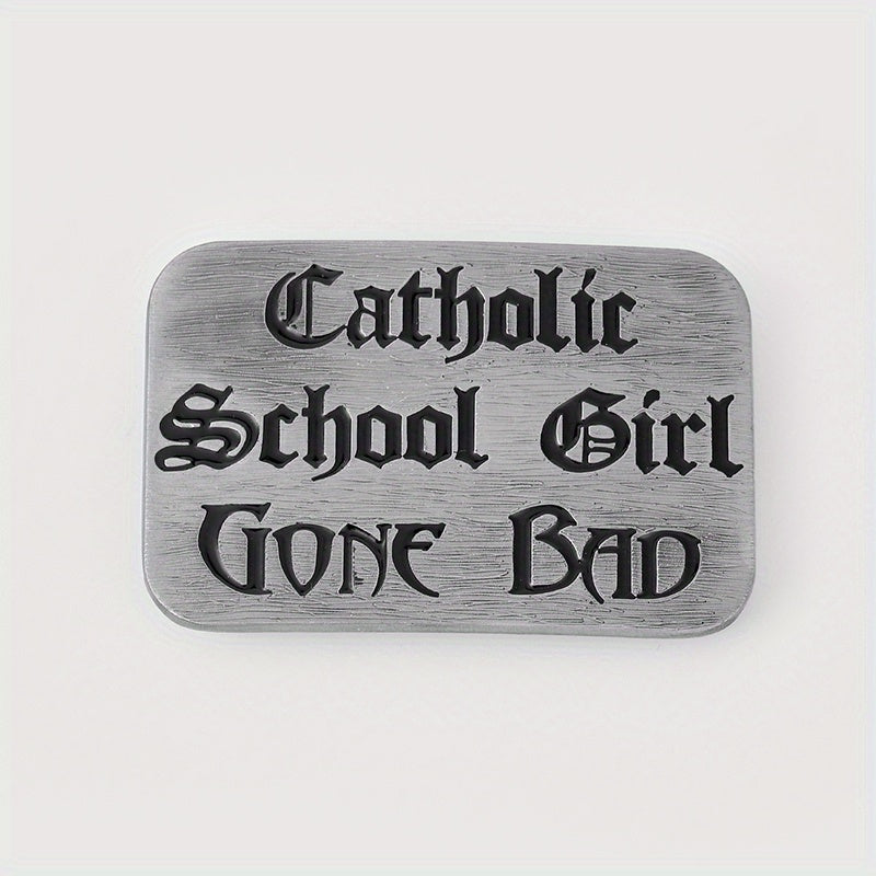 Gothic Letter Belt Buckle Leather Waistband Parts DIY