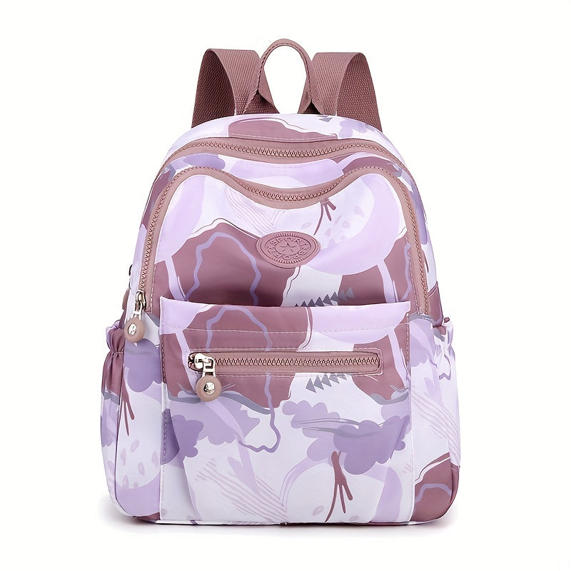 Purple Backpack Purse Preppy School Bag Women's Daypack