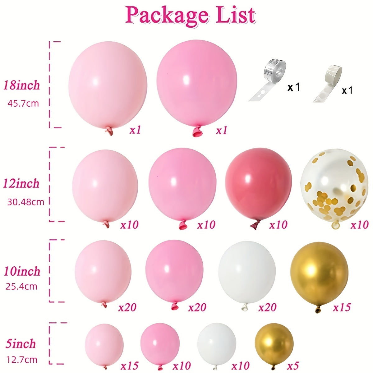 Pink Balloon Garland Arch Set for Proposal Wedding Baby Shower