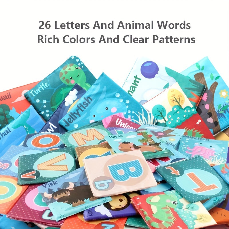 26 Letters Cloth Book Set with Carrying Bag for Early Education