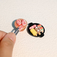 Dollhouse Mini BBQ Set for Toy House Decor