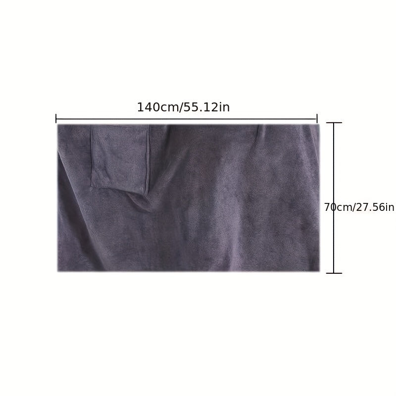 Men's Wearable Bath Towel Microfiber Elastic Band Soft Absorbent Shower Skirt