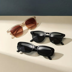 3pcs Men's Square Frame Polarized Sunglasses UV Protection
