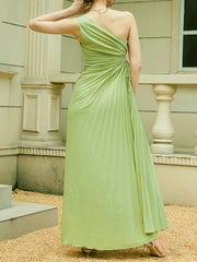  One Shoulder Maxi Formal Dress