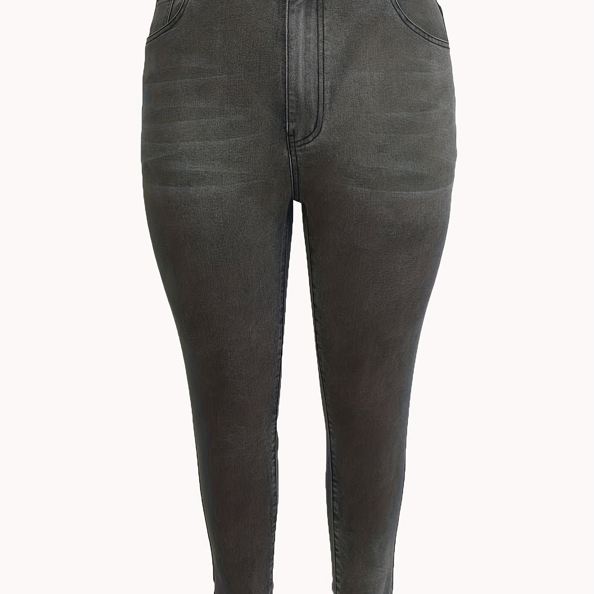 Women's Plus Solid High Rise Skinny Jeans