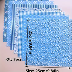 7pcs Patchwork Cloth Strips for DIY Hand Sewing Gift