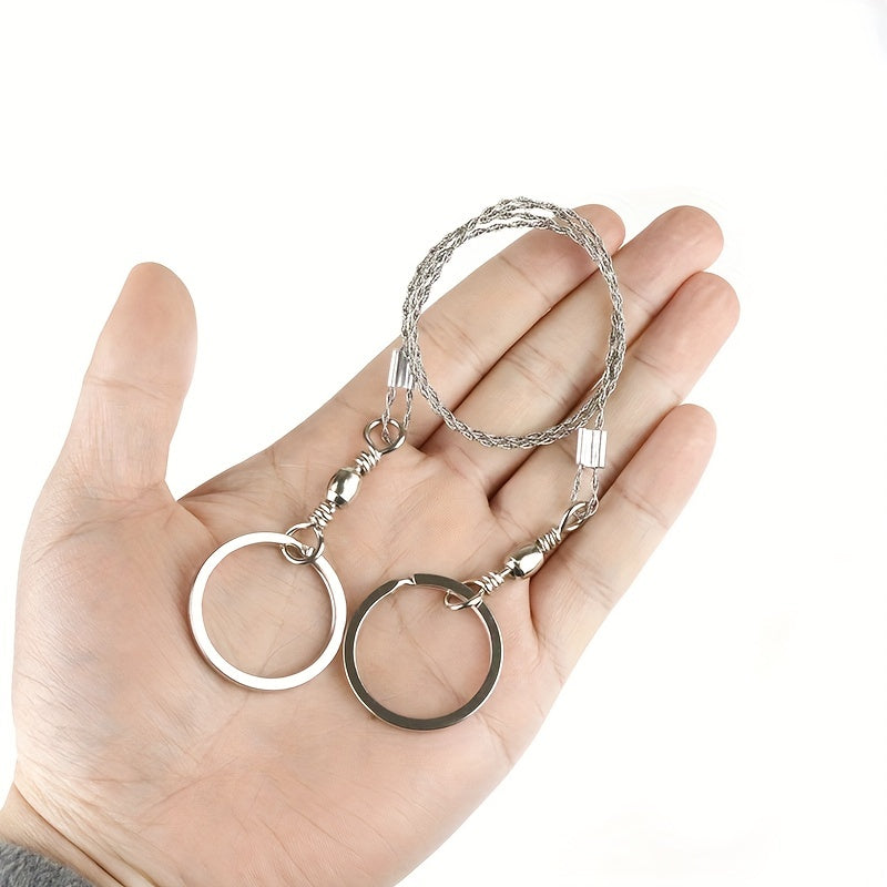 2pcs Portable Wire Saw Stainless Steel Pocket Saw for Outdoor Survival