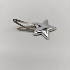 10 PCS Leather Star Shape Hair Clip Snap Clip Side Clip Y2K Hair Accessories